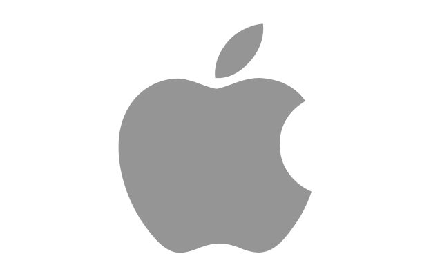 Apple logo grey