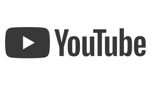 Black YouTube logo