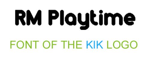 Font Kik Logo