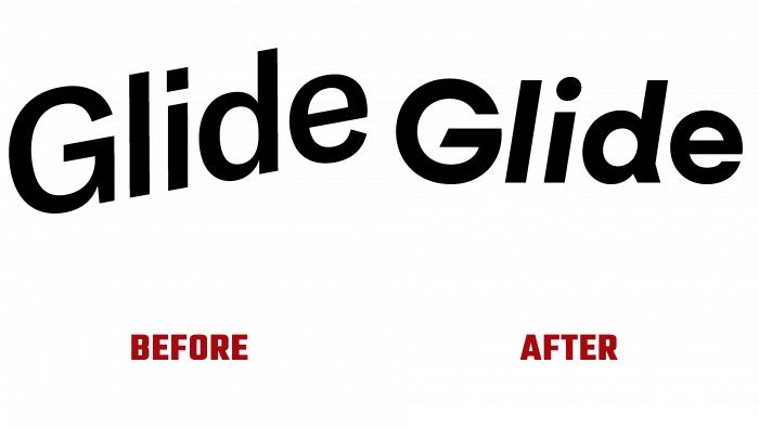 Glide Before and After Logo (history)