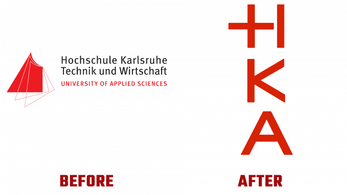 Hochschule Karlsruhe Before and After Logo (history)