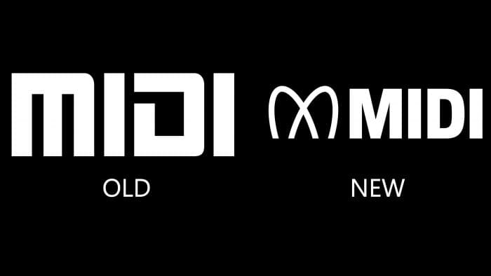 New and Old MIDI Logo