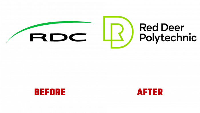 Red Deer Polytechnic Before and After Logo (history)